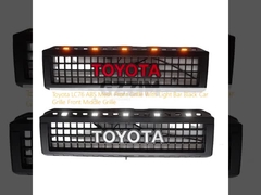 Toyota LC76 ABS Grille avant en maille avec barre lumineuse Grille de voiture noire Grille avant moyenne