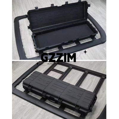 Plateforme de toit de voiture Boîte tactique 60L Boîte à outils multi-fonctionnelle Equipement en plastique dur Boîte de rangement d'équipement d'instrument