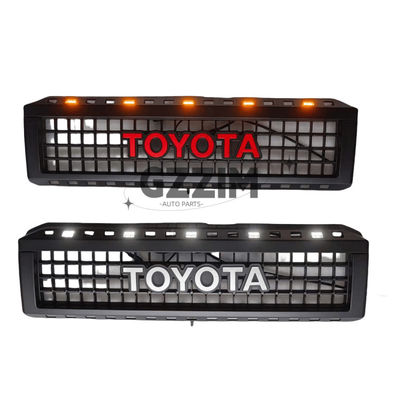 Toyota LC76 ABS Grille avant en maille avec barre lumineuse Grille de voiture noire Grille avant moyenne