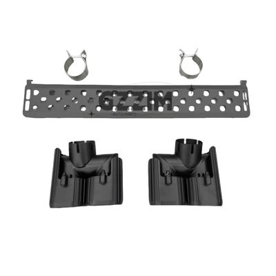 Pare-chocs arrière Embouts de silencieux Tuyaux d'échappement Queue noire pour Land Rover Defender 90 110 de deuxième génération 2020